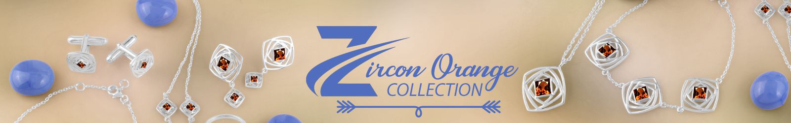 Silver Zircon Orange Jewelry Wholesale Supplier