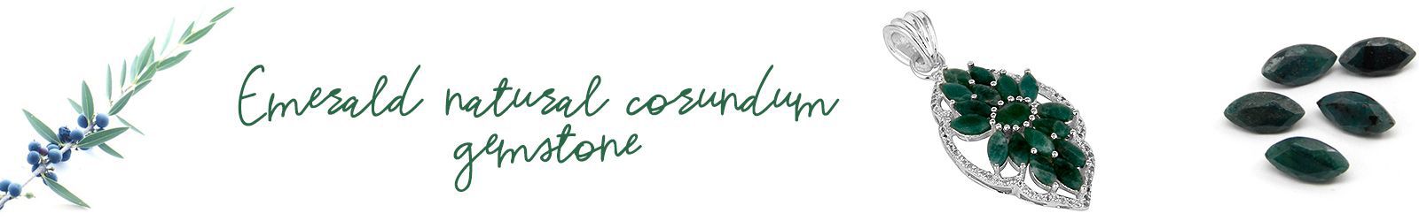 Silver Emerald Natural Corundum Jewelry Wholesale Supplier Silver Emerald Natural Corundum Jewelry Wholesale Supplier