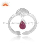 Ruby Set Fine 925 Sterling Silver Handmade Designer Ring