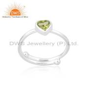 Stunning Heart-Shaped Peridot Ring: Elegance Redefined